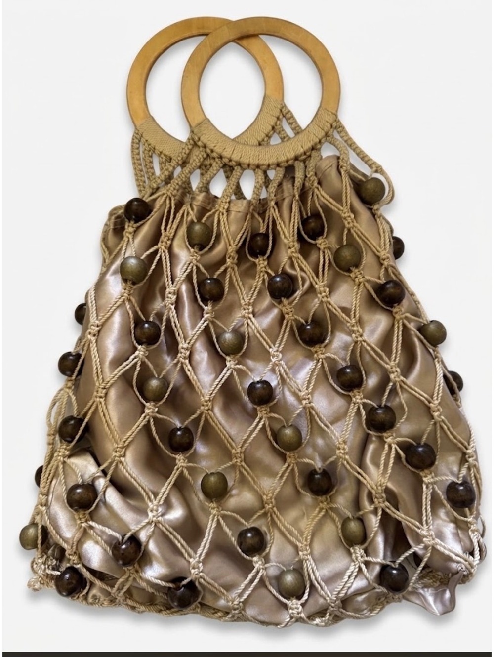 Necessary Objects by Ady Gluck-Franke Vintage Beaded Macrame beaded bag